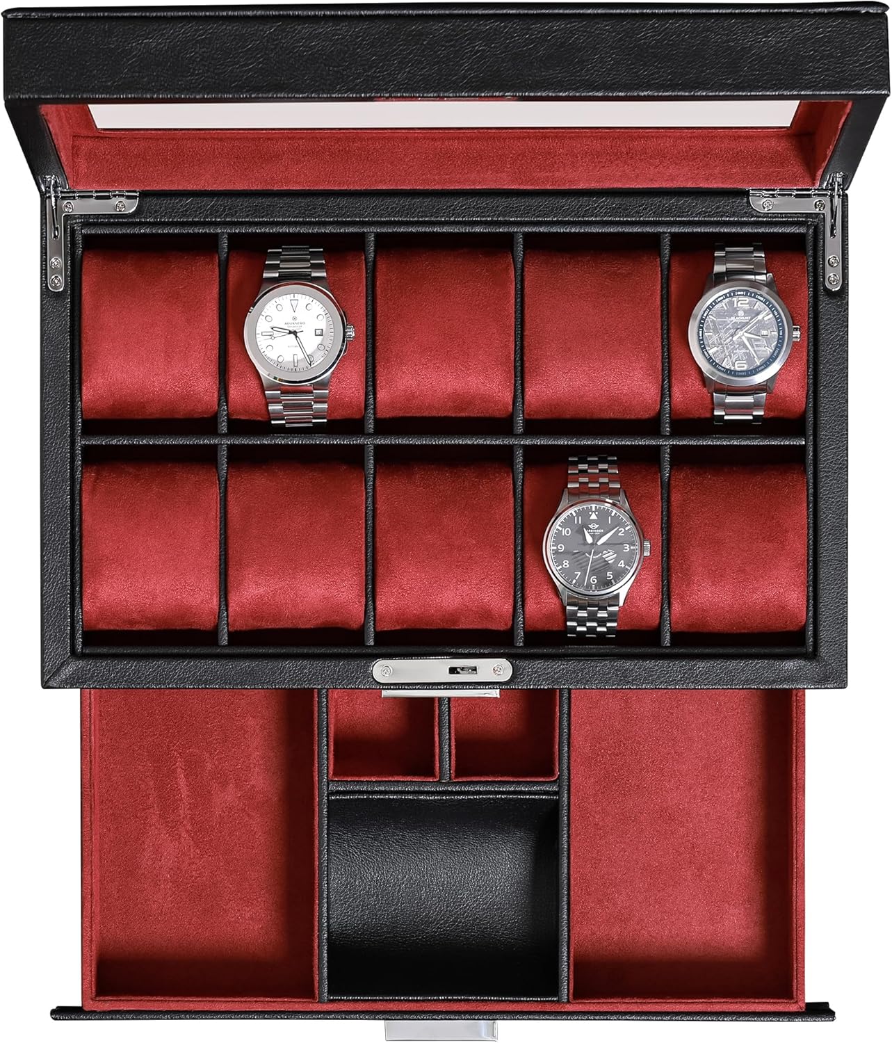 Luxury Watch Display Case - Boîte à montres 10 emplacements en