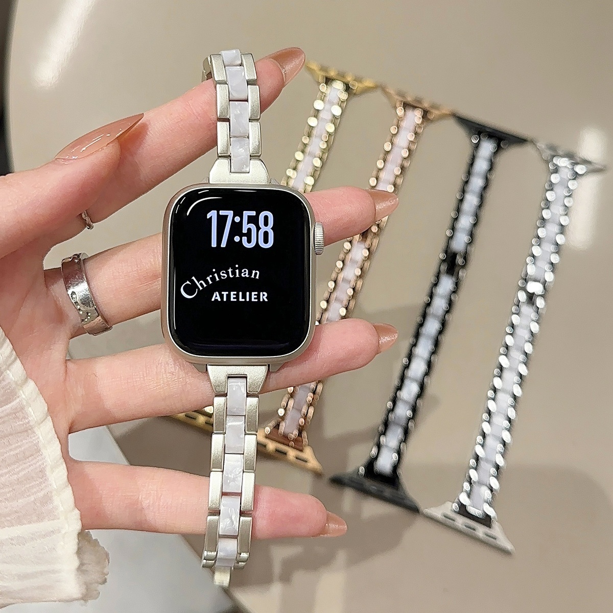 Dress Watch Ultra Thin - Bracelet en résine et métal fin