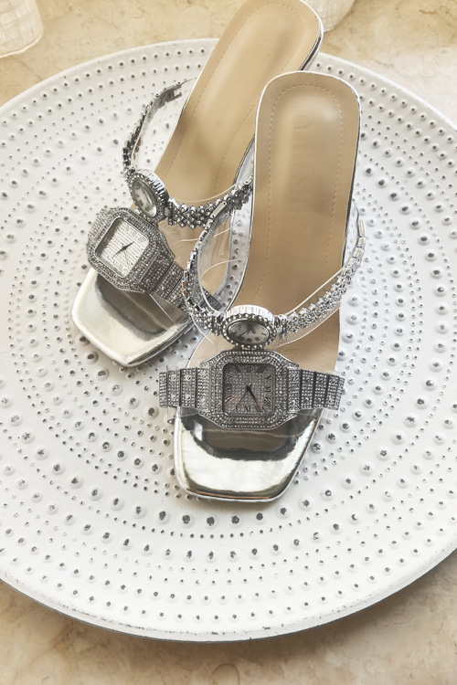 Luxury Watch Design - Sandales à talons hauts pour femmes,