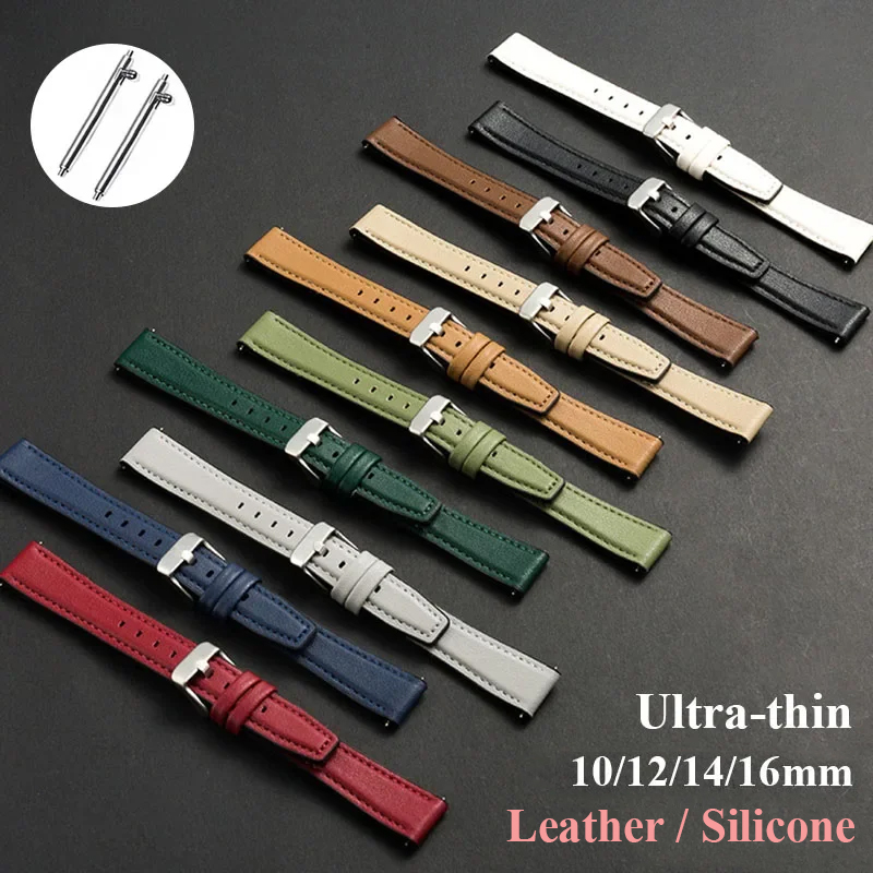 Dress Watch Ultra Thin - Bracelet de montre en cuir Ultra-fin,