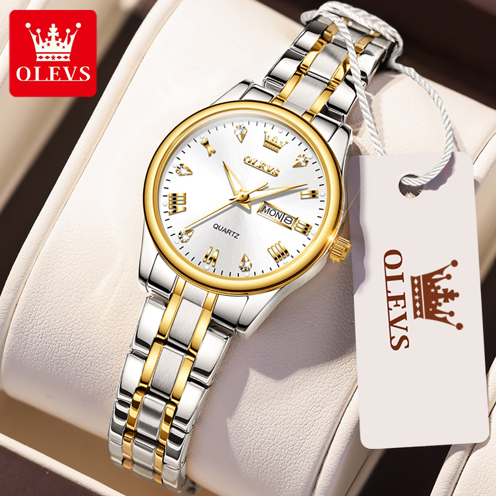 OLEVS-Montre à Quartz Étanche  - Luxury Watch Leather Strap avis et prix