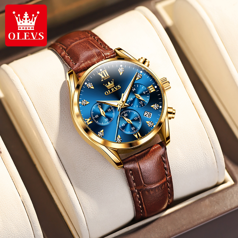 OLEVS 5523 marque originale mo - Luxury Watch Leather Strap avis et prix