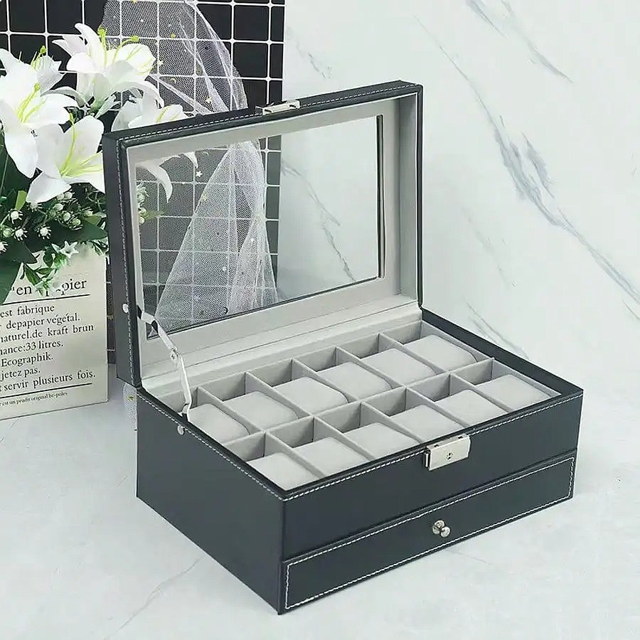 Boîte à montres 12 emplacement - Luxury Watch Display Case avis et prix
