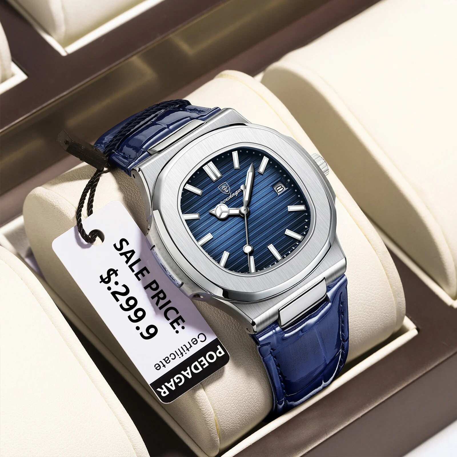 POEDAGAR haut de gamme carré h - Luxury Watch Hublot avis et prix