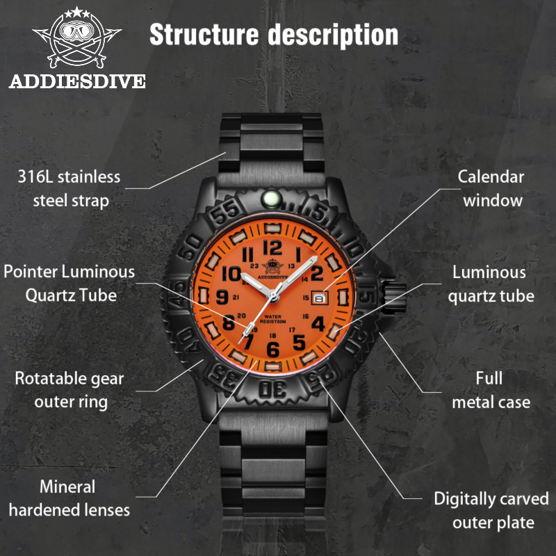 ADDIES-Montre à quartz militai - Luxury Watch Store avis et prix