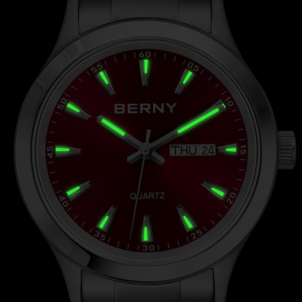 BERNY-Montre à quartz en acier - Dress Watch Ultra Thin avis et prix
