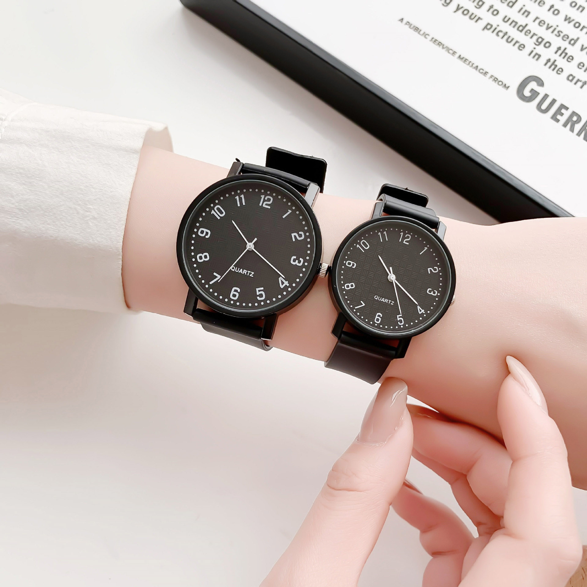 Montre à Quartz noire Simple p - Luxury Watch Leather Strap avis et prix